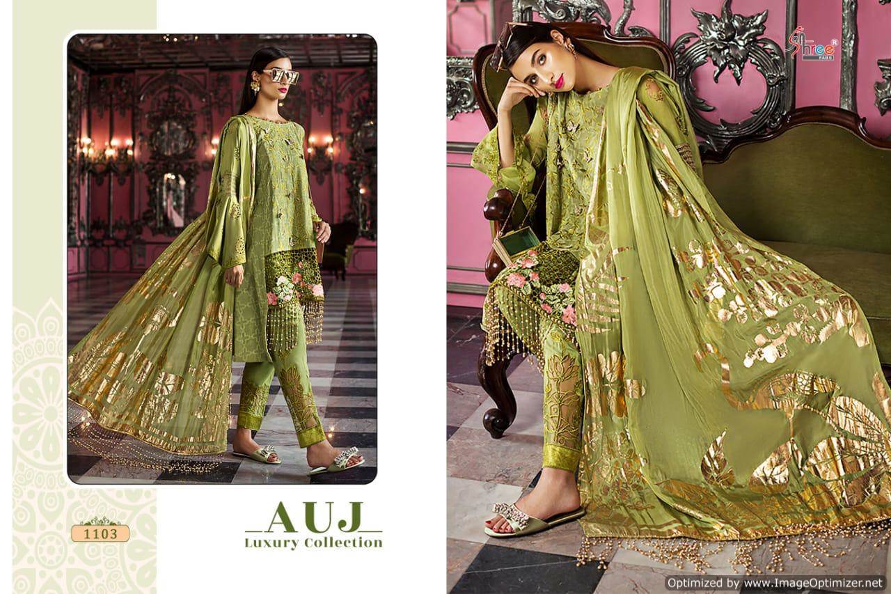 Shree Auj Luxury Collection Pure Lawn Cotton Exclusive Pakistani Collection